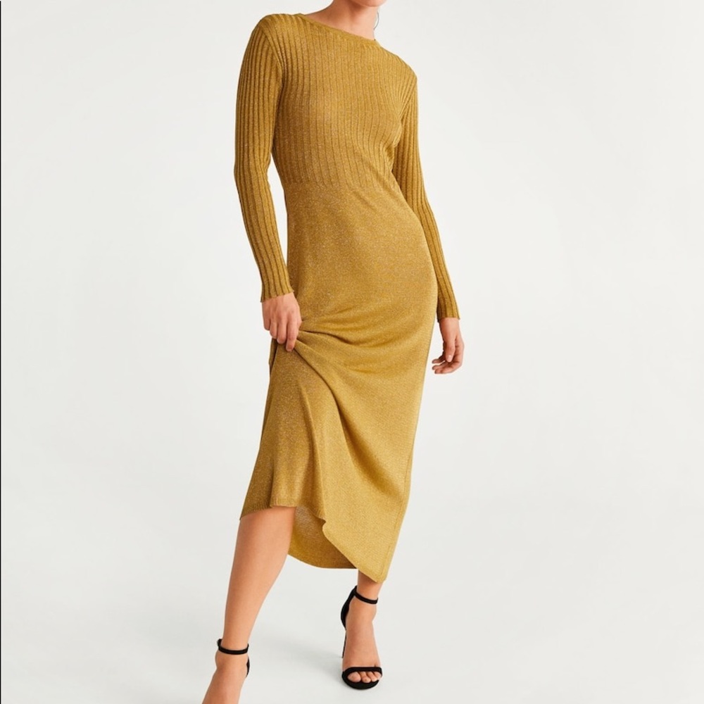 Mango metallic gown